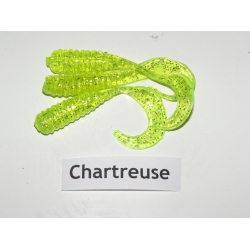 Wicked Grubs Chartreuse 3" x 5pc